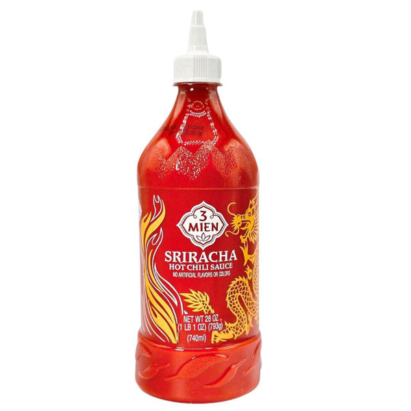 3 Mien Sriracha Hot Chili Sauce (28 oz)