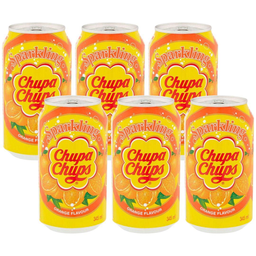 Chupa Chups Sparkling Soda, Orange Flavor (6 pack)