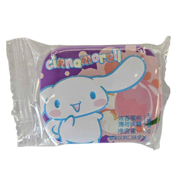Lucky Cinnamoroll Sugar-Free Candy Tins, Peach Flavor