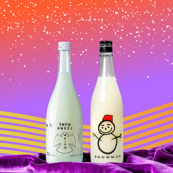 Snowy Nigori Sake Set, 2 Pack