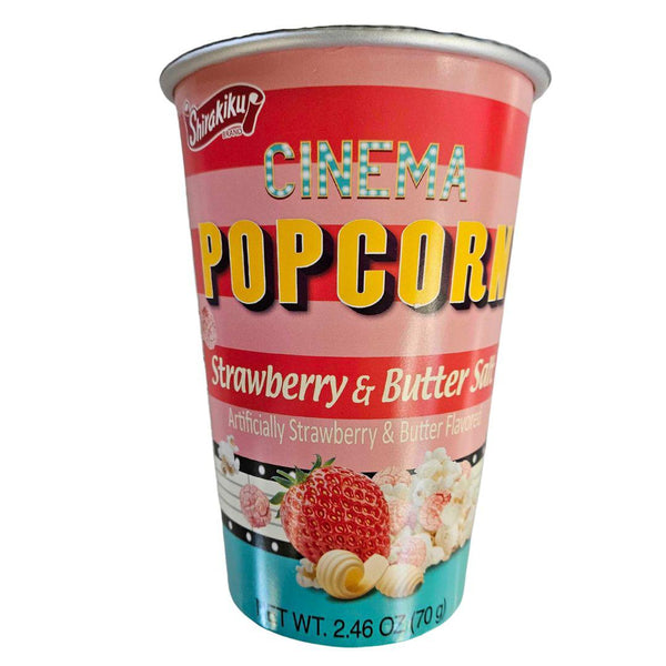 Shirakiku Cinema Popcorn, Strawberry and Butter Flavor