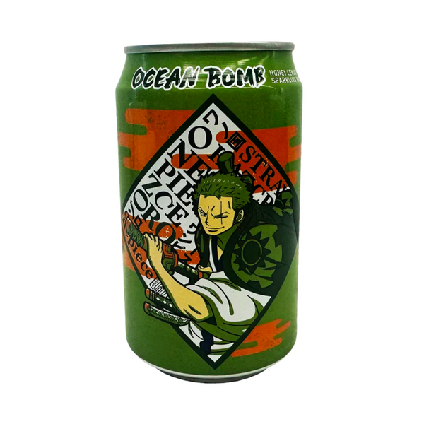 Ocean Bomb One Piece Limited Edition Soda, Zoro Honey Lemon Flavor
