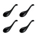 Melamine Black Matte Ramen Spoon (4 pack)