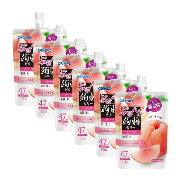 Orihiro Drinkable Konjac Jelly, Peach Flavor (6 pack)