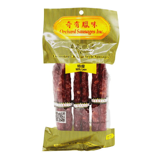 Orchard Sausages Chinese Sausage, 90% Lean