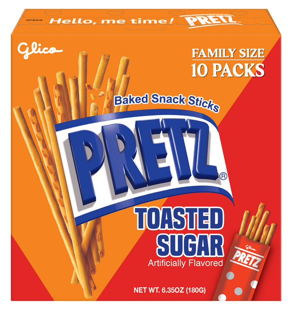 Glico Pretz Family Size, Toasted Sugar Flavor (10 pack)
