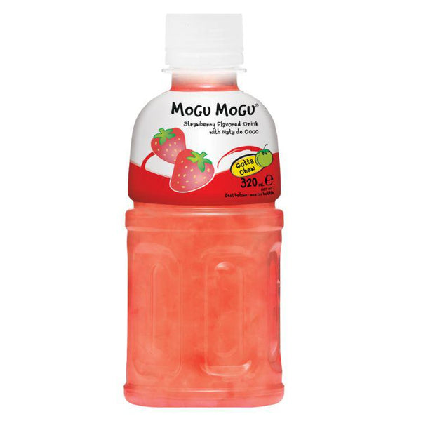 Mogu Mogu, Strawberry Juice with Nata de Coco Flavor