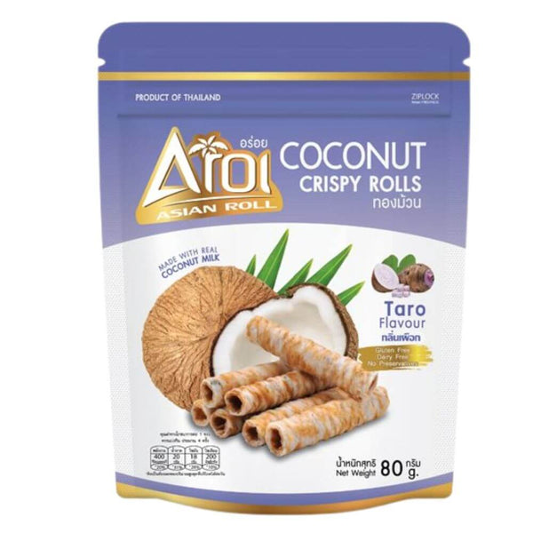Aroi Coconut Crispy Rolls, Taro Flavor
