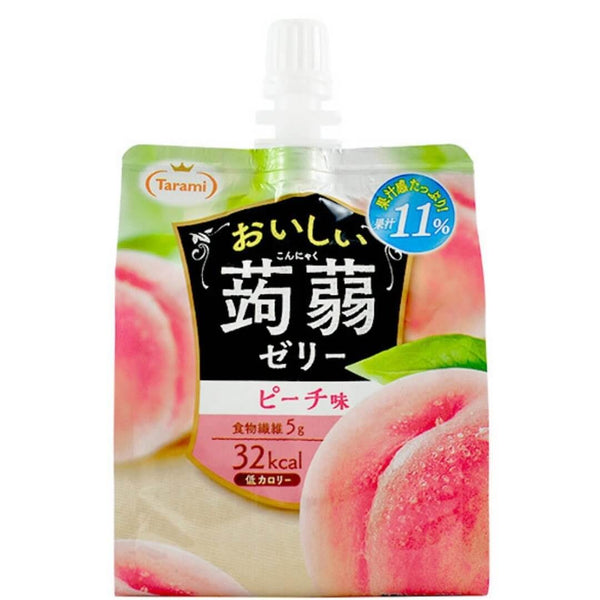 Tarami Drinkable Konjac Jelly Pouch, White Peach