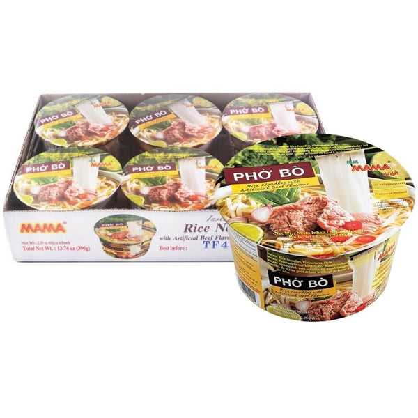 Mama Instant Beef Pho Bowl (6 pack)