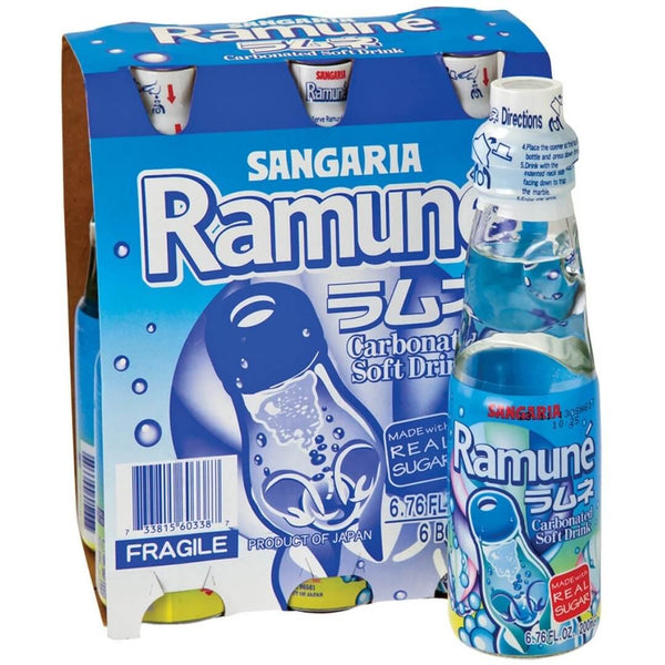 Sangaria Ramune Original, Value Pack (6 Bottles)