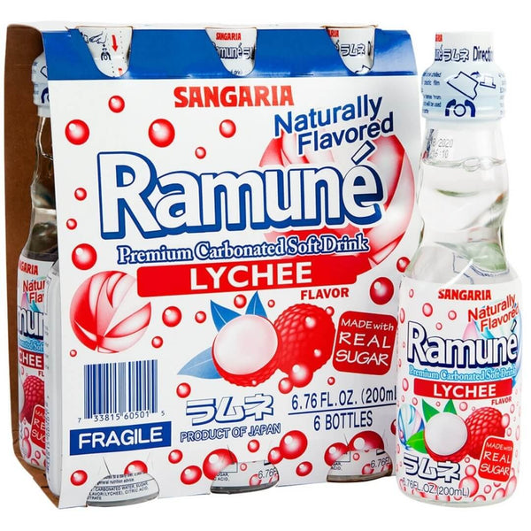 Sangaria Ramune Lychee, Value Pack (6 Bottles)