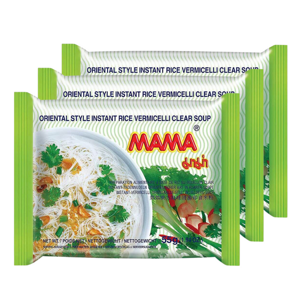 Mama Instant Rice Vermicelli, Clear Soup (3 pack)